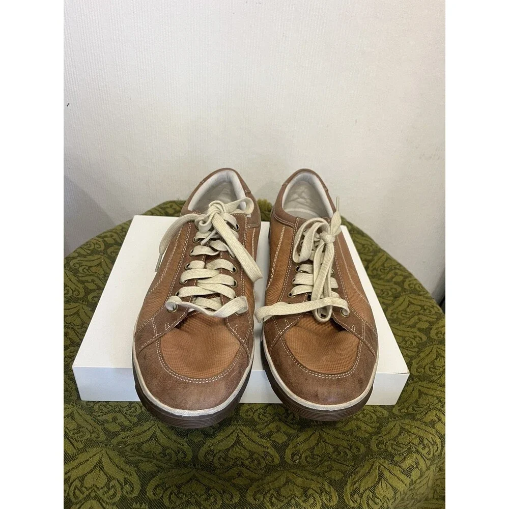 Cole Haan Men's Brown Leather Cushioned Comfort Sneakers Size 10